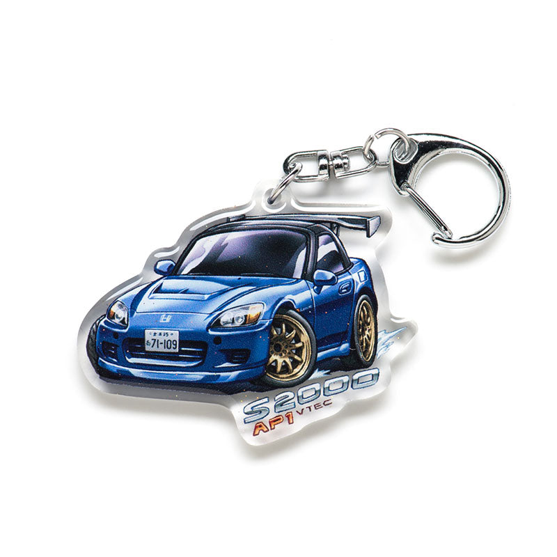 AP1 S2000 Blue Acrylic Charm Keychain