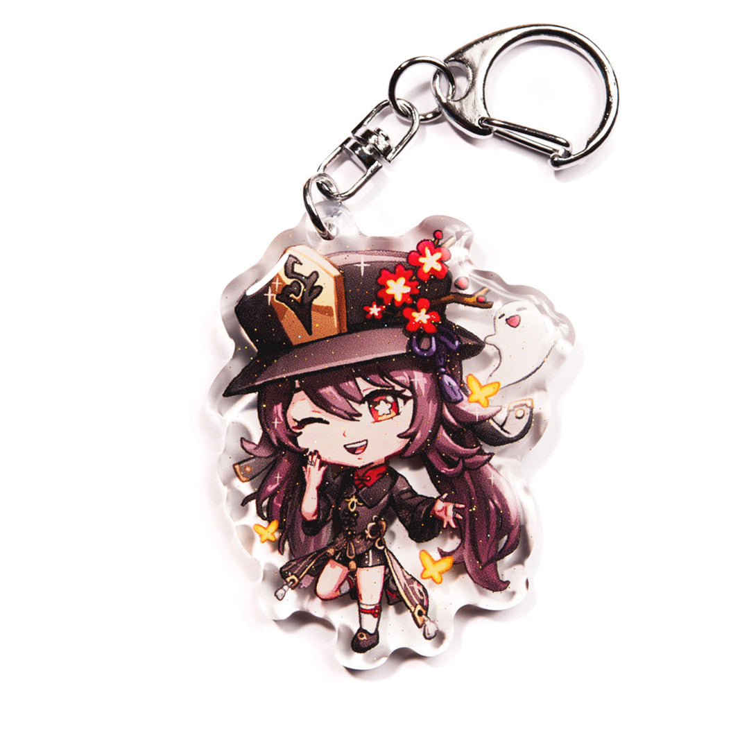 Hu Tao Acrylic Charm Keychain