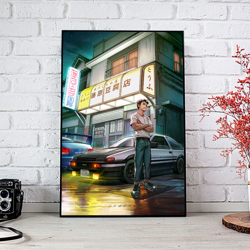 Initial D - Bunta Legend 12x18" Poster Print