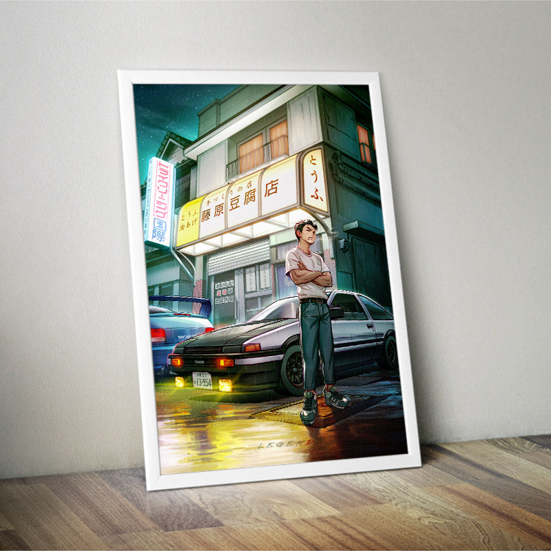 Initial D - Bunta Legend 12x18" Poster Print