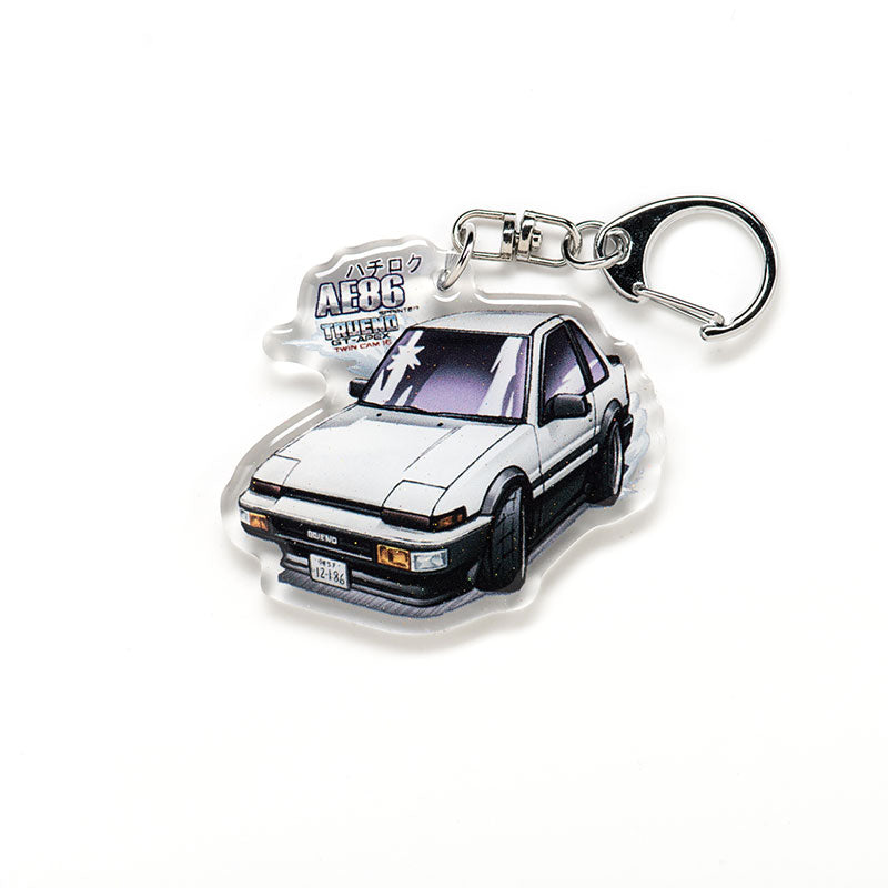 AE86 Coupe Shinji Trueno GT-Apex Acrylic Charm Keychain