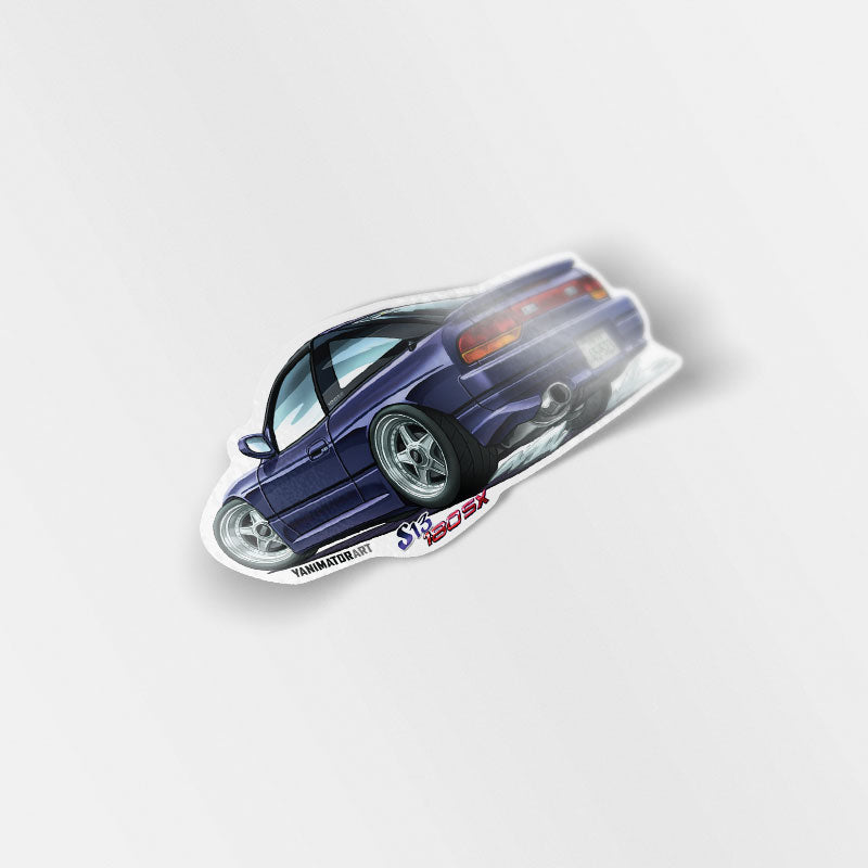 S13 180SX Rear Purple RPS13 (Team Thunder Fire 2nd Stage) Vinyl Sticker