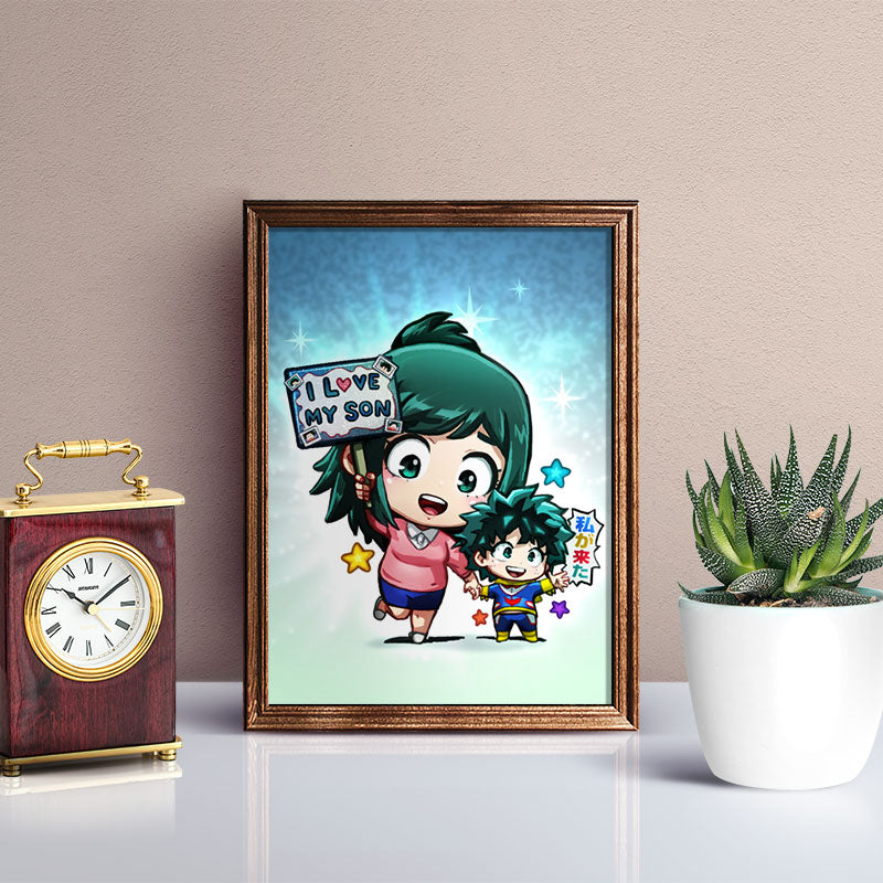 Inko Midoriya with Kid Deku Mini Print