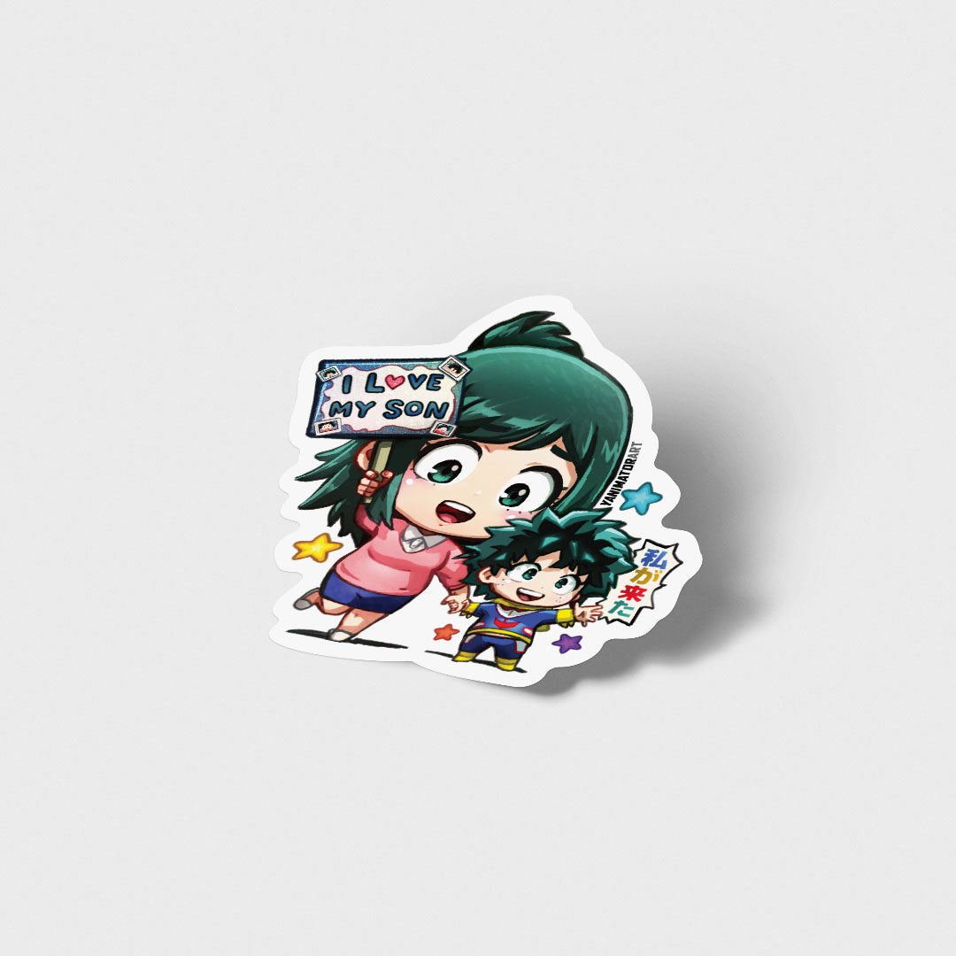 Inko Midoriya with Kid Deku Vinyl Sticker