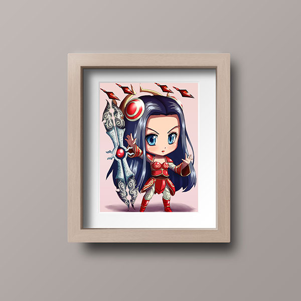 Irelia Chibi Mini Print - nayukidraws