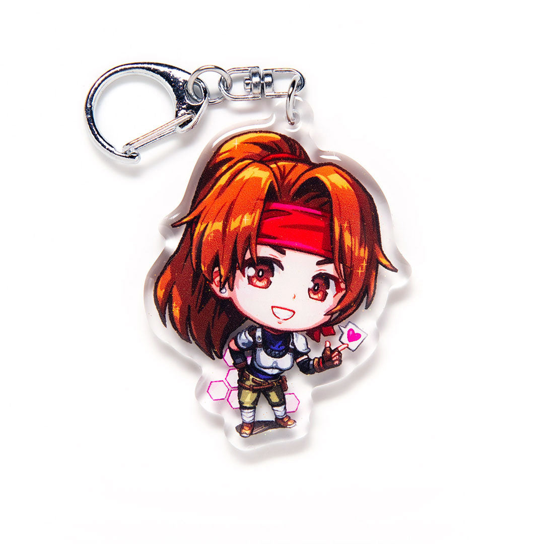 Jessie Rasberry Acrylic Charm Keychain