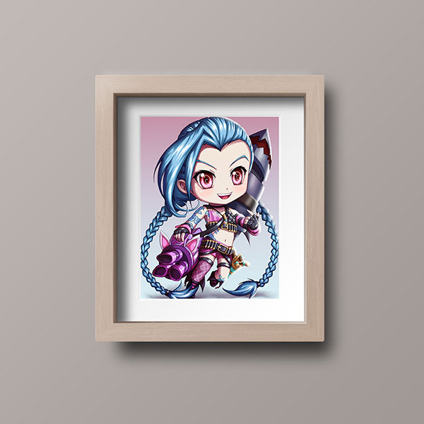 Jinx Chibi Mini Print - nayukidraws