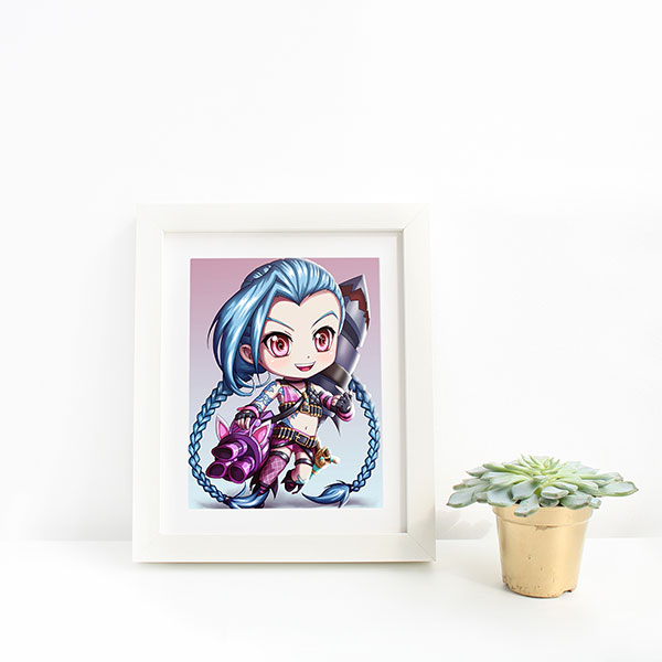 Jinx Chibi Mini Print - nayukidraws
