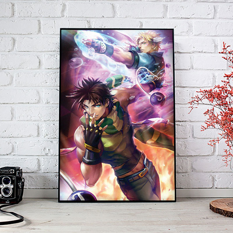 Jojo's Bizarre Adventure Part 2: Battle Tendency - Joseph & Caesar Poster Print