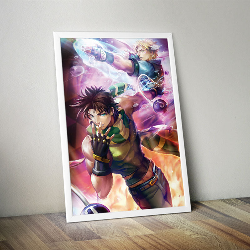 Jojo's Bizarre Adventure Part 2: Battle Tendency - Joseph & Caesar Poster Print