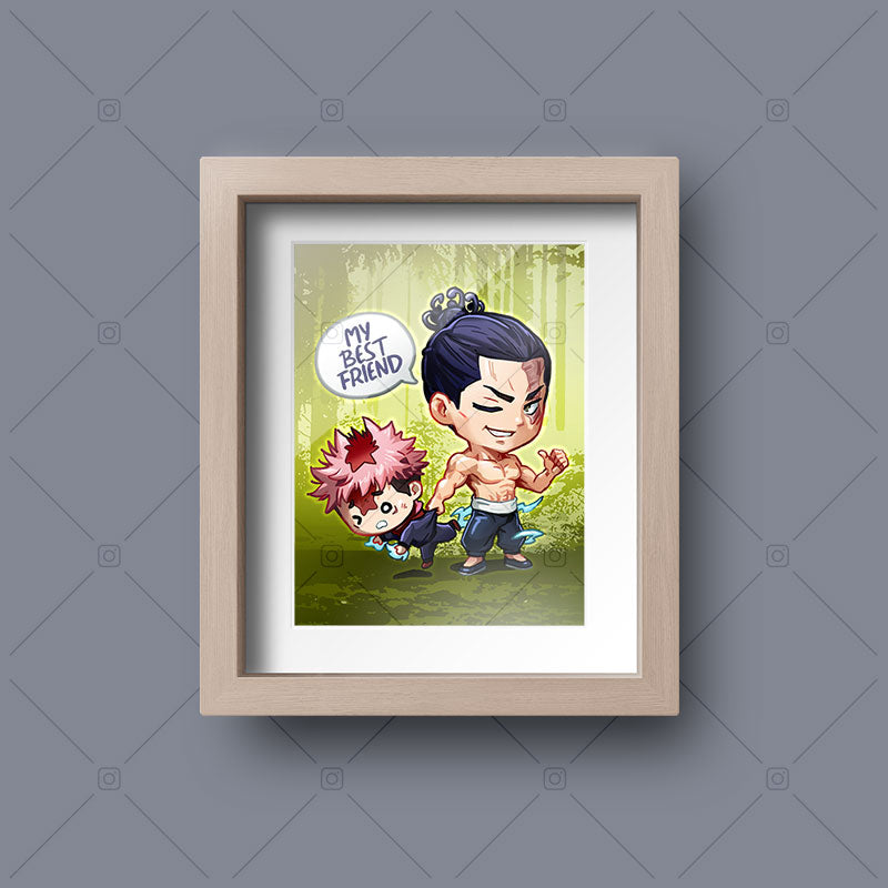 Aoi Todo & Itadori Chibi Mini Print