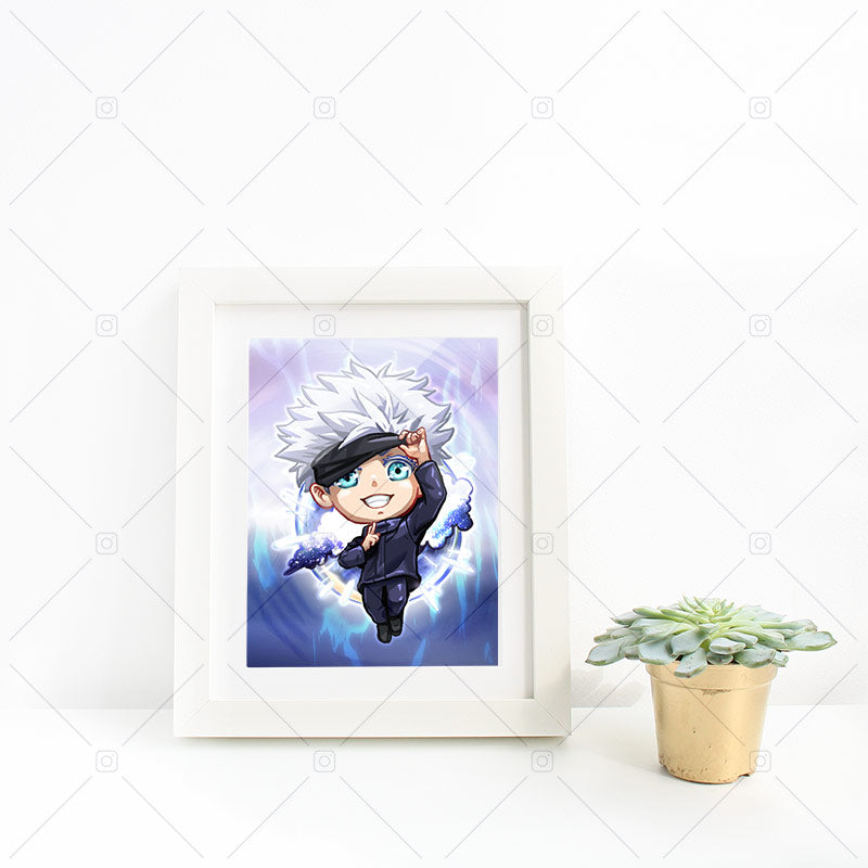 Satoru Gojo Chibi Mini Print