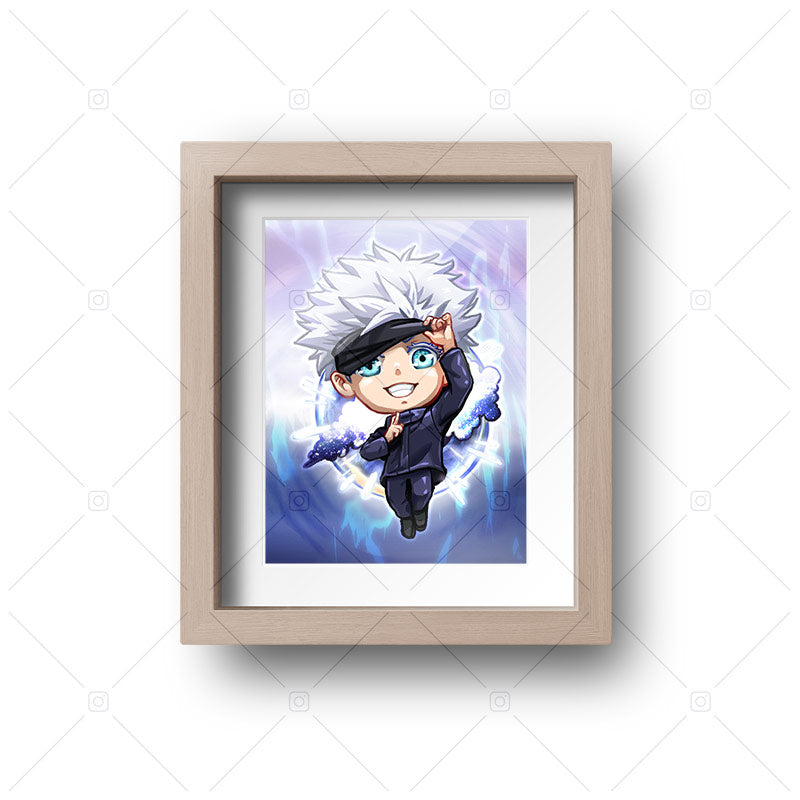 Satoru Gojo Chibi Mini Print