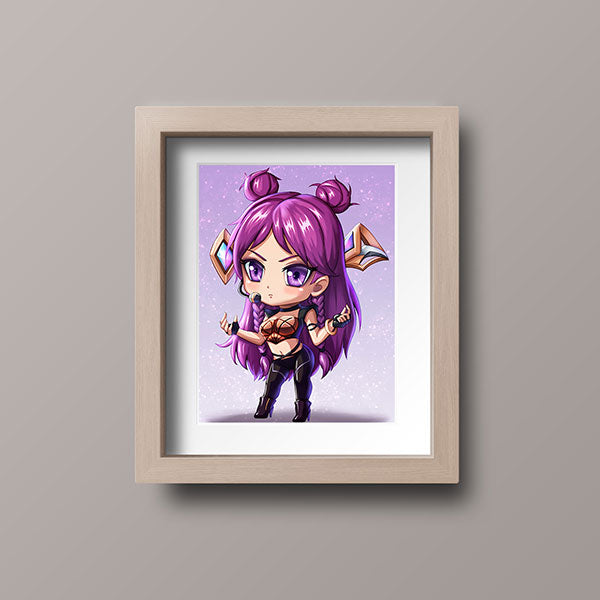 KDA Kai'sa Chibi Mini Print - nayukidraws