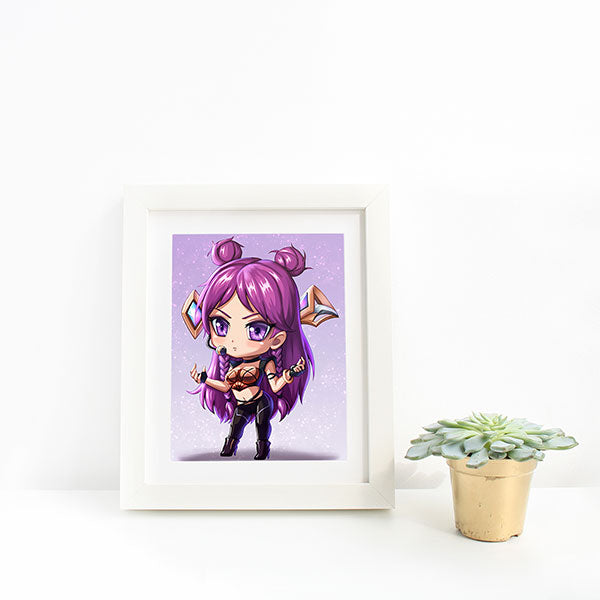 KDA Kai'sa Chibi Mini Print - nayukidraws