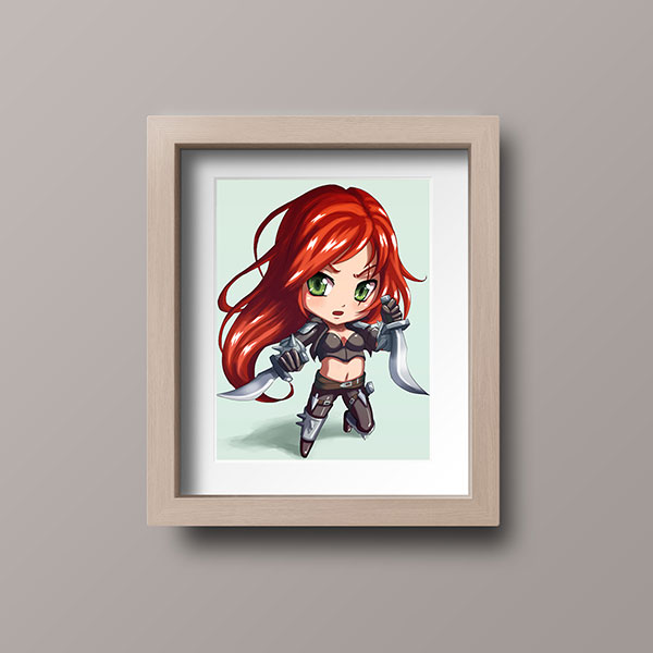 Katarina Chibi Mini Print - nayukidraws