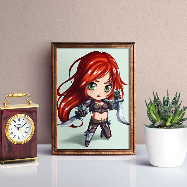Katarina Chibi Mini Print - nayukidraws