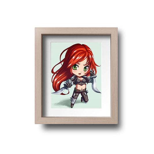 Katarina Chibi Mini Print - nayukidraws