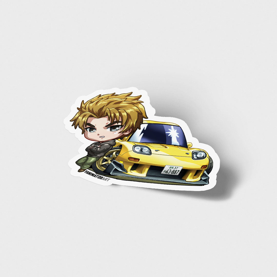 Keisuke Takahashi FD3S RX-7 Character 4th Stage Vinyl Sticker