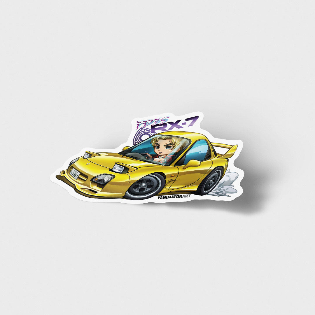 Keisuke Takahashi FD3S RX-7 3rd Stage Character Drift Vinyl Sticker