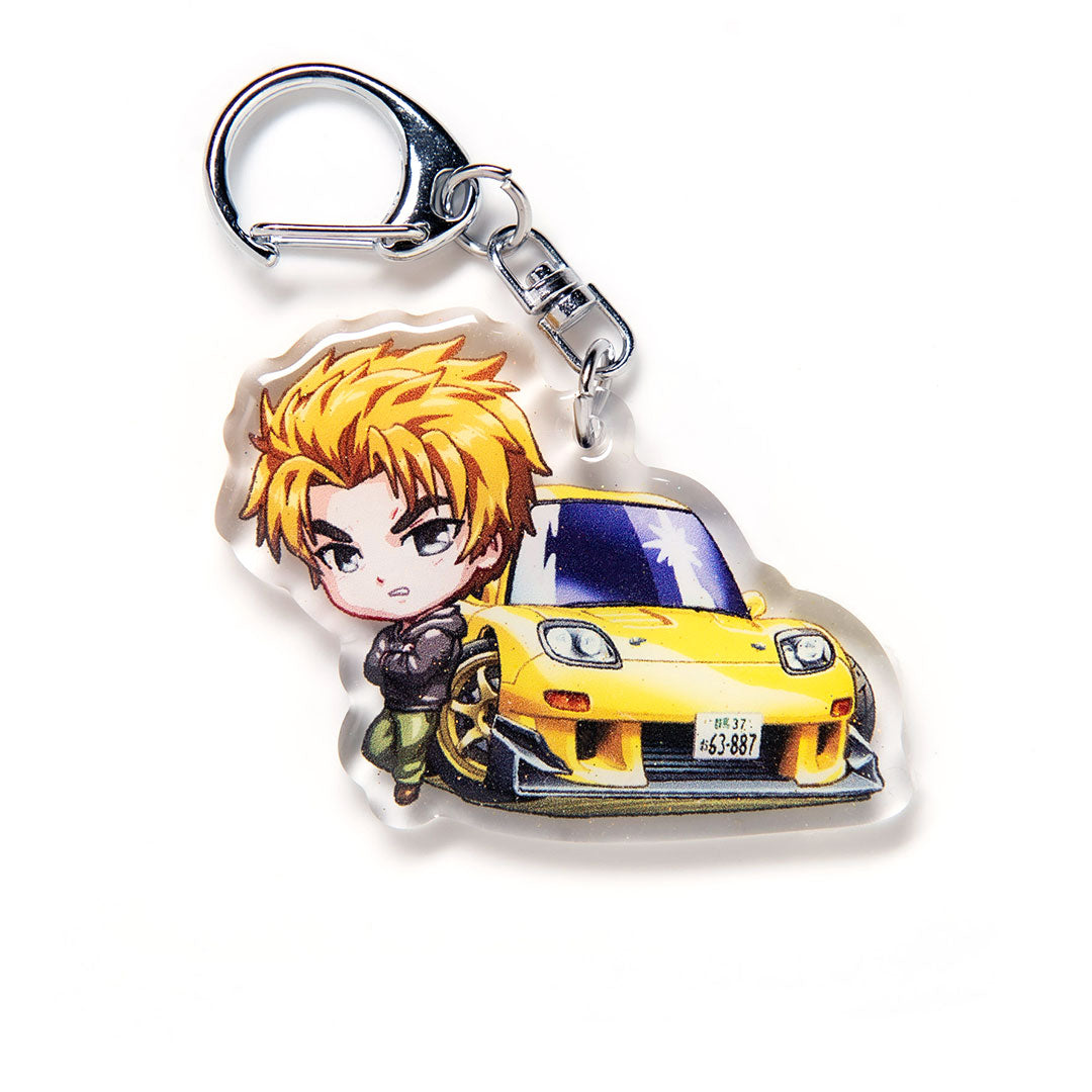 Keisuke Takahashi FD3S RX-7 Character 4th Stage Acrylic Charm Keychain