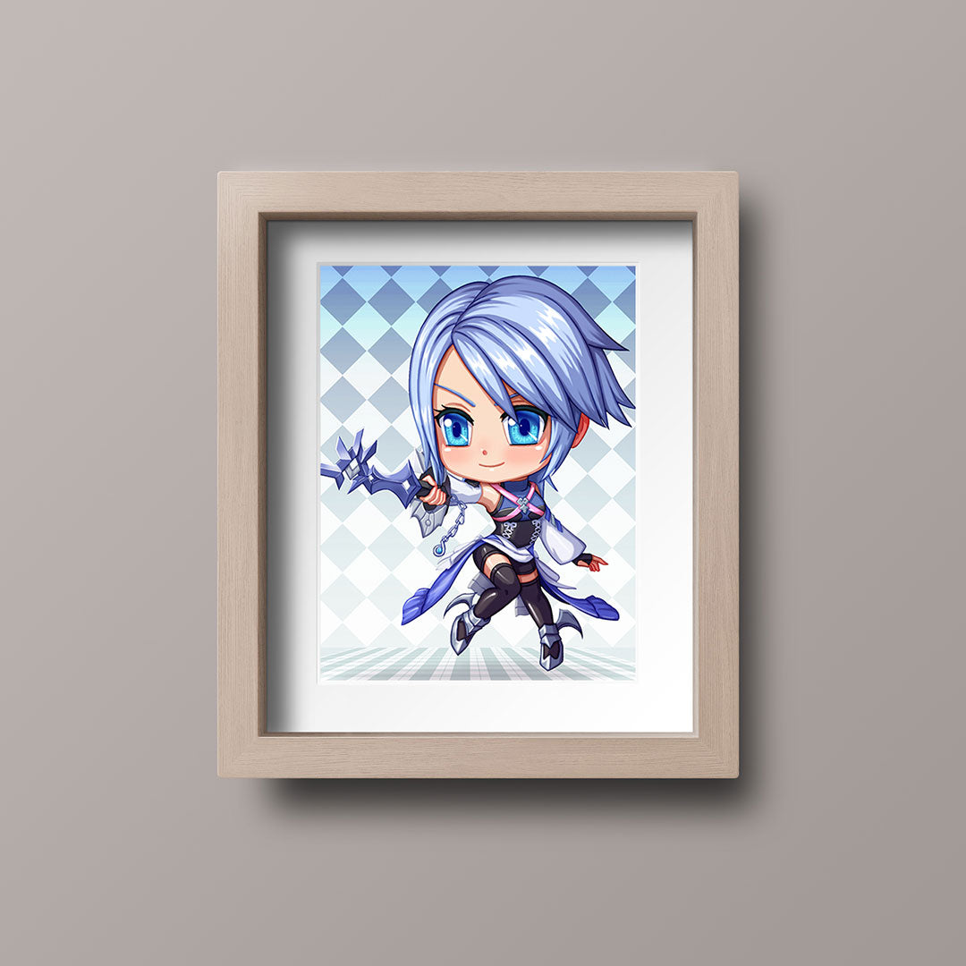 Aqua Chibi Mini Print - nayukidraws