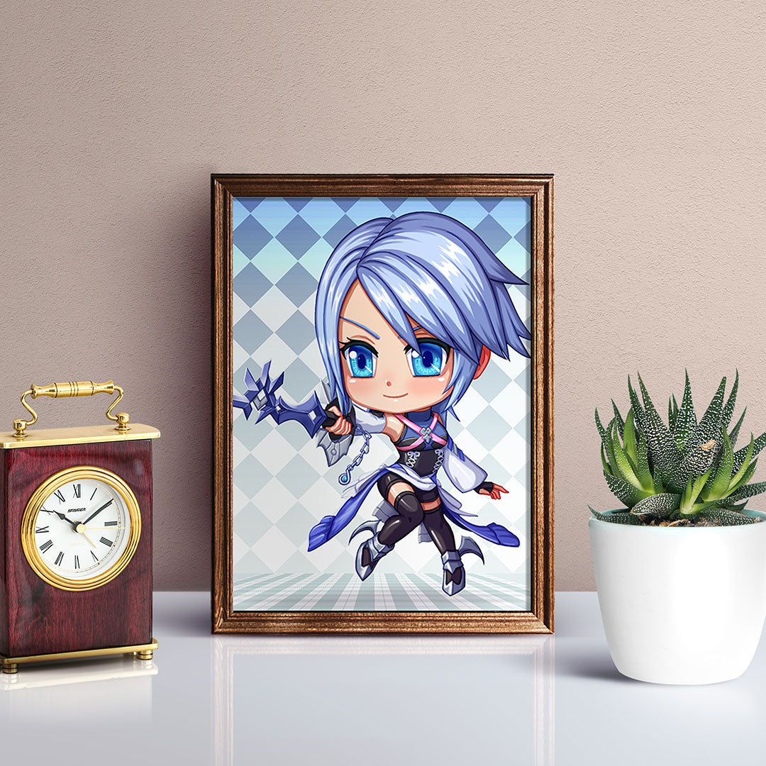 Aqua Chibi Mini Print - nayukidraws