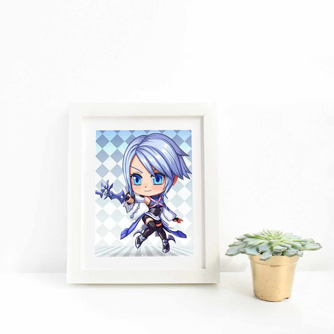 Aqua Chibi Mini Print - nayukidraws