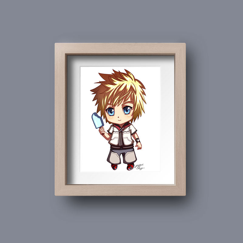 Roxas Chibi Mini Print