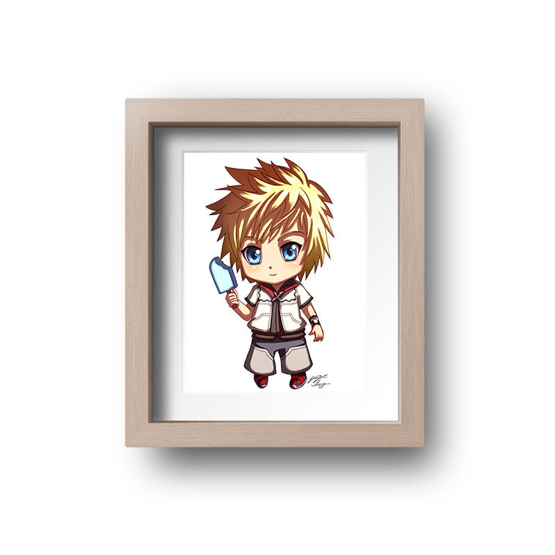 Roxas Chibi Mini Print