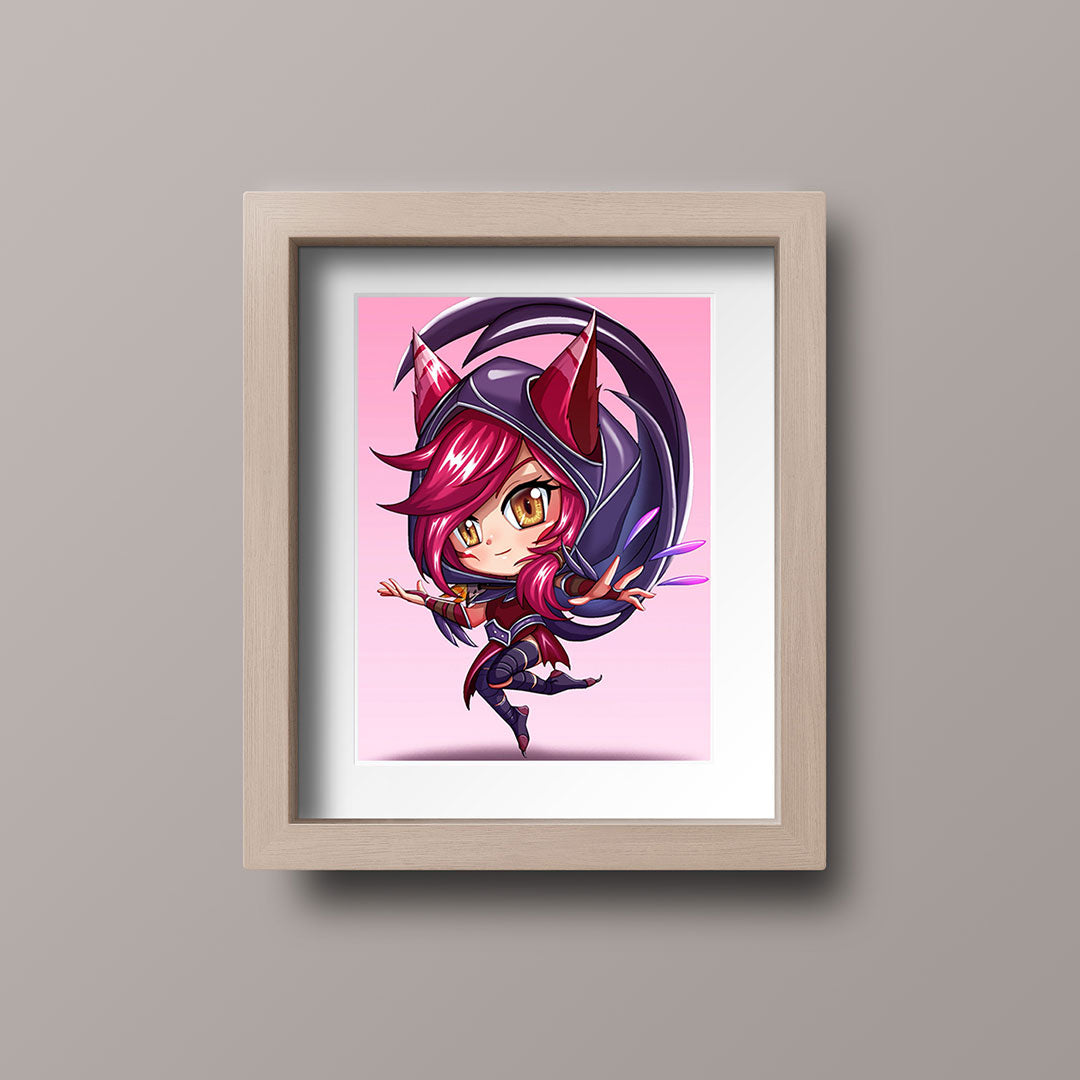 Xayah Chibi Mini Print - nayukidraws