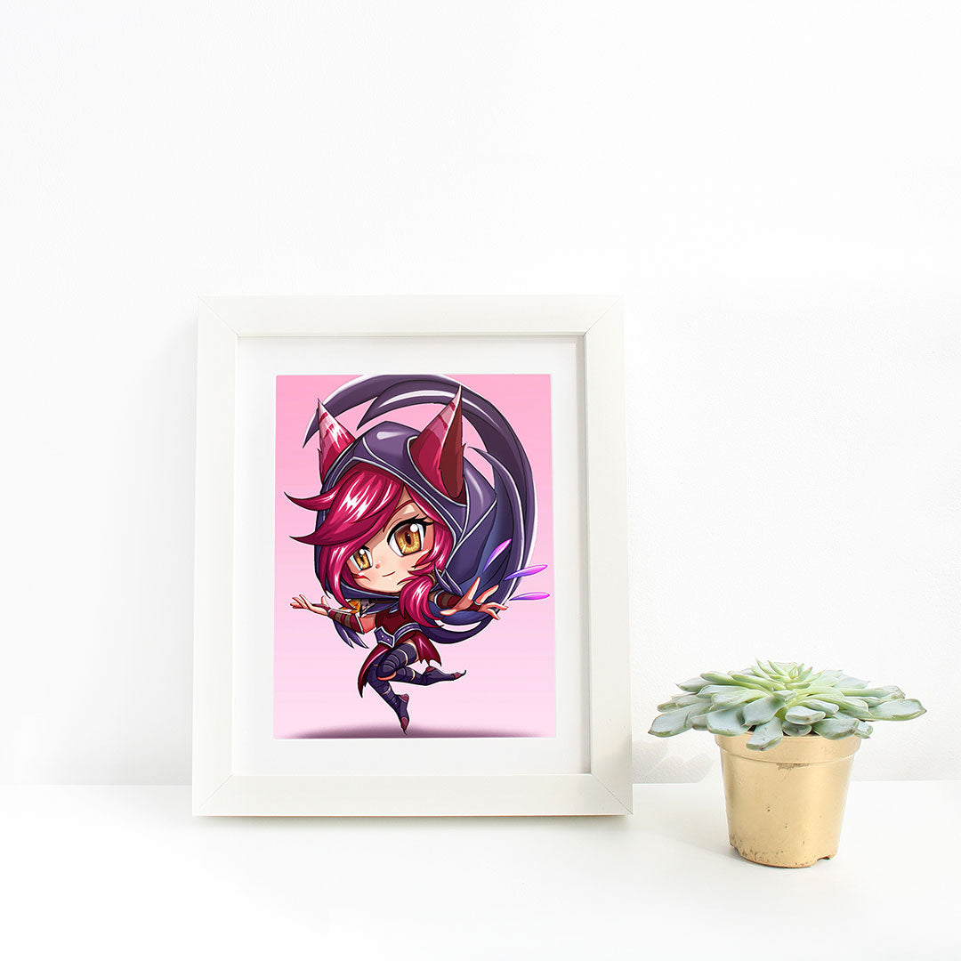 Xayah Chibi Mini Print - nayukidraws