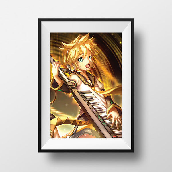 Len Kagamine Poster Print - nayukidraws