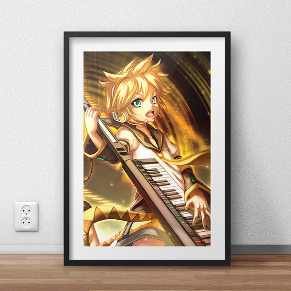 Len Kagamine Poster Print - nayukidraws