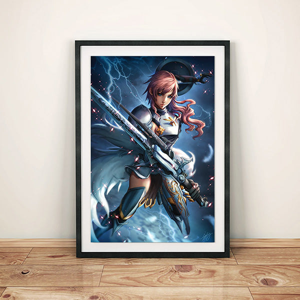 Valkyrie Lightning Poster Print - nayukidraws