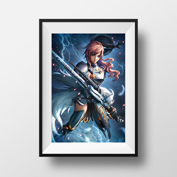 Valkyrie Lightning Poster Print - nayukidraws