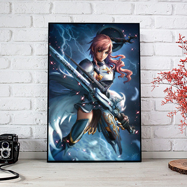 Valkyrie Lightning Poster Print - nayukidraws