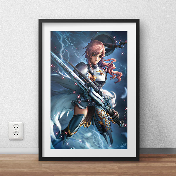 Valkyrie Lightning Poster Print - nayukidraws