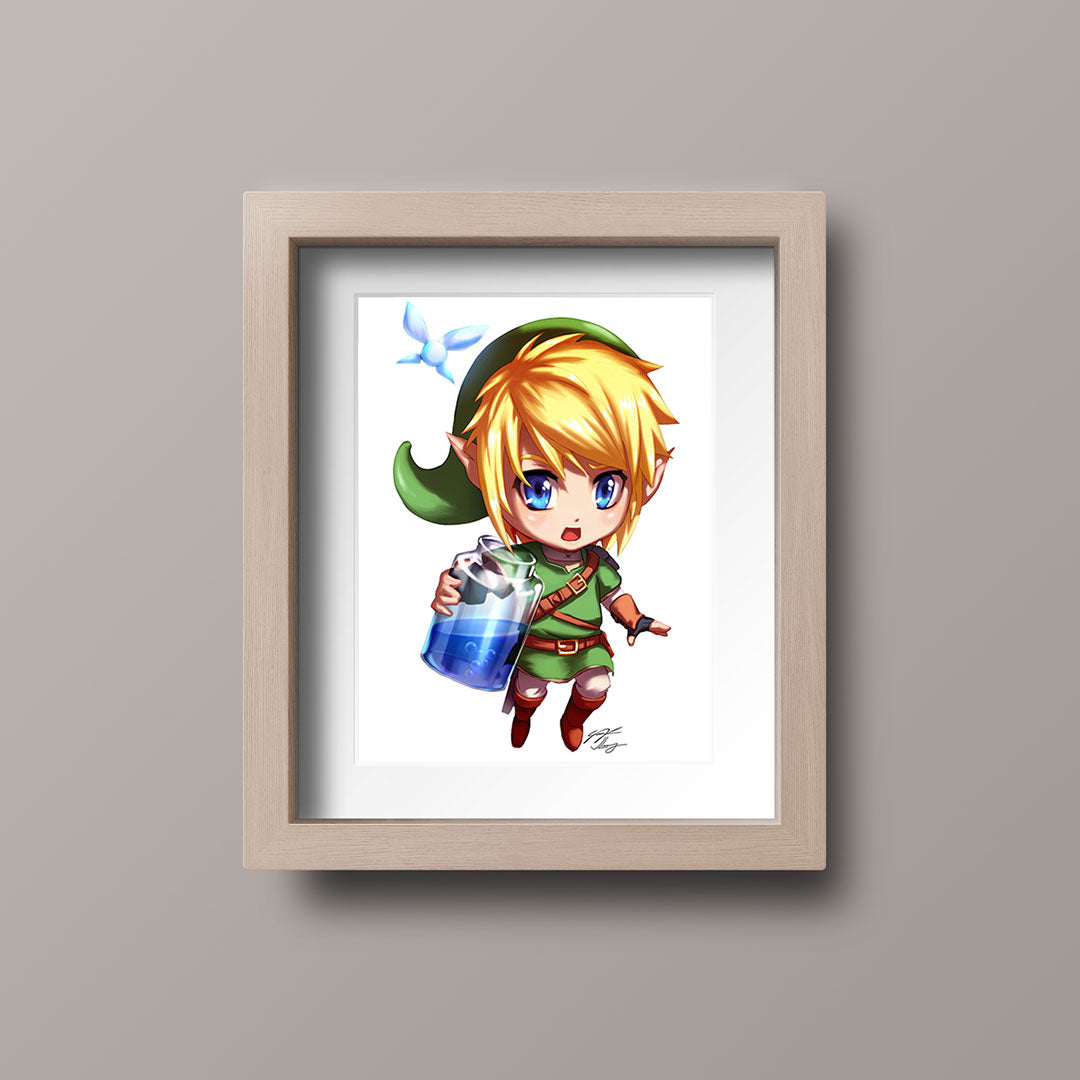 Link Chibi Mini Print - nayukidraws