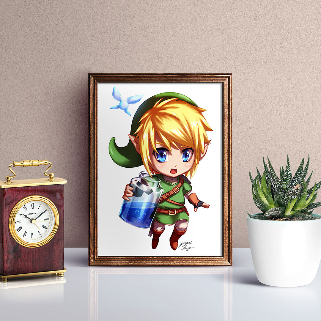 Link Chibi Mini Print - nayukidraws