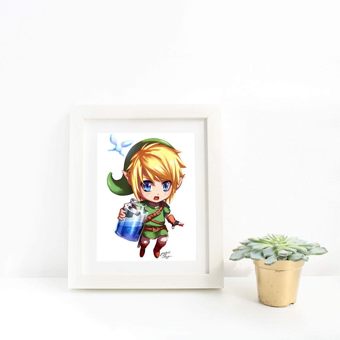 Link Chibi Mini Print - nayukidraws