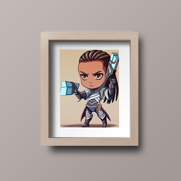 Lucian Chibi Mini Print - nayukidraws