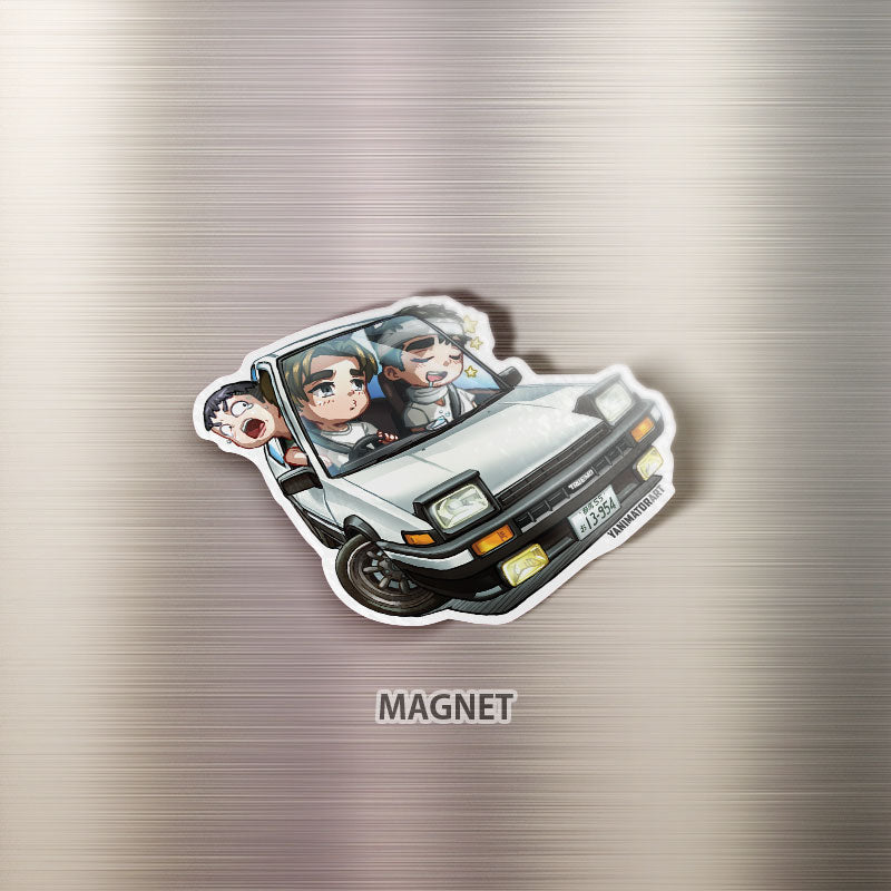 Takumi Fujiwara AE86 Trueno Sprinter 1st Stage Character Drift Magnet