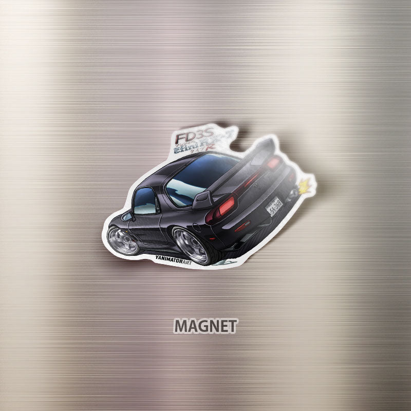 FD3S RX-7 Rear Kyoko Iwase Black Magnet