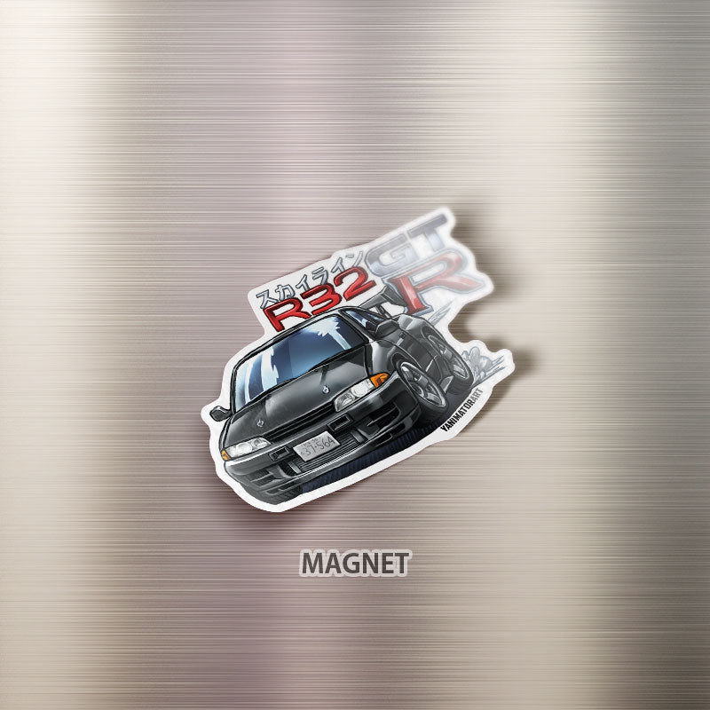 R32 Skyline GT-R Black GTR Magnet