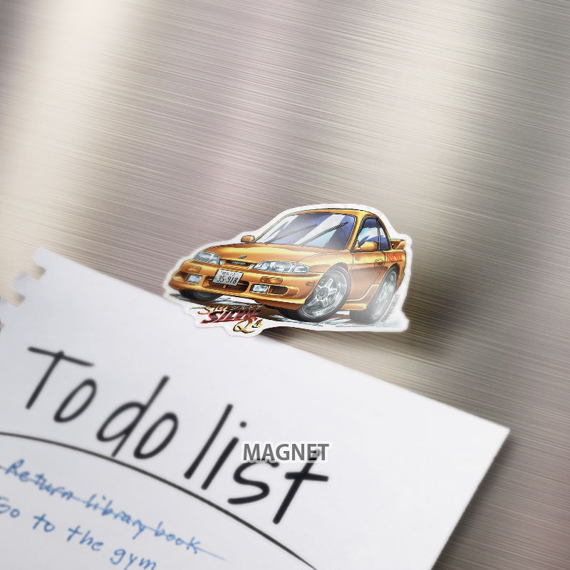 S14 Silvia Q's S14 240SX Orange Magnet