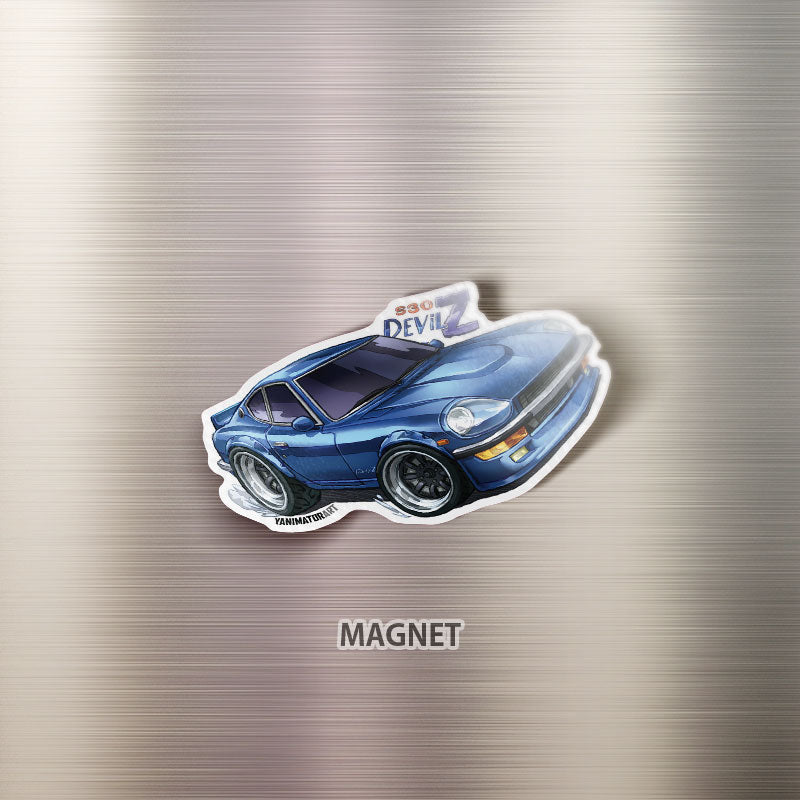 S30 "Devil Z" Fairlady Z 240Z 280Z Blue (Wangan Midnight) Magnet