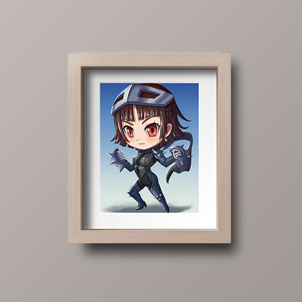 Makoto Chibi Mini Print - nayukidraws