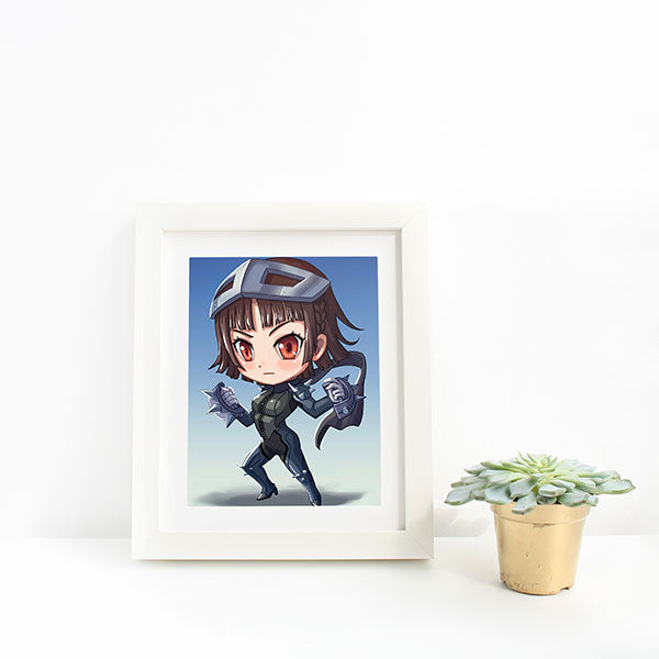 Makoto Chibi Mini Print - nayukidraws