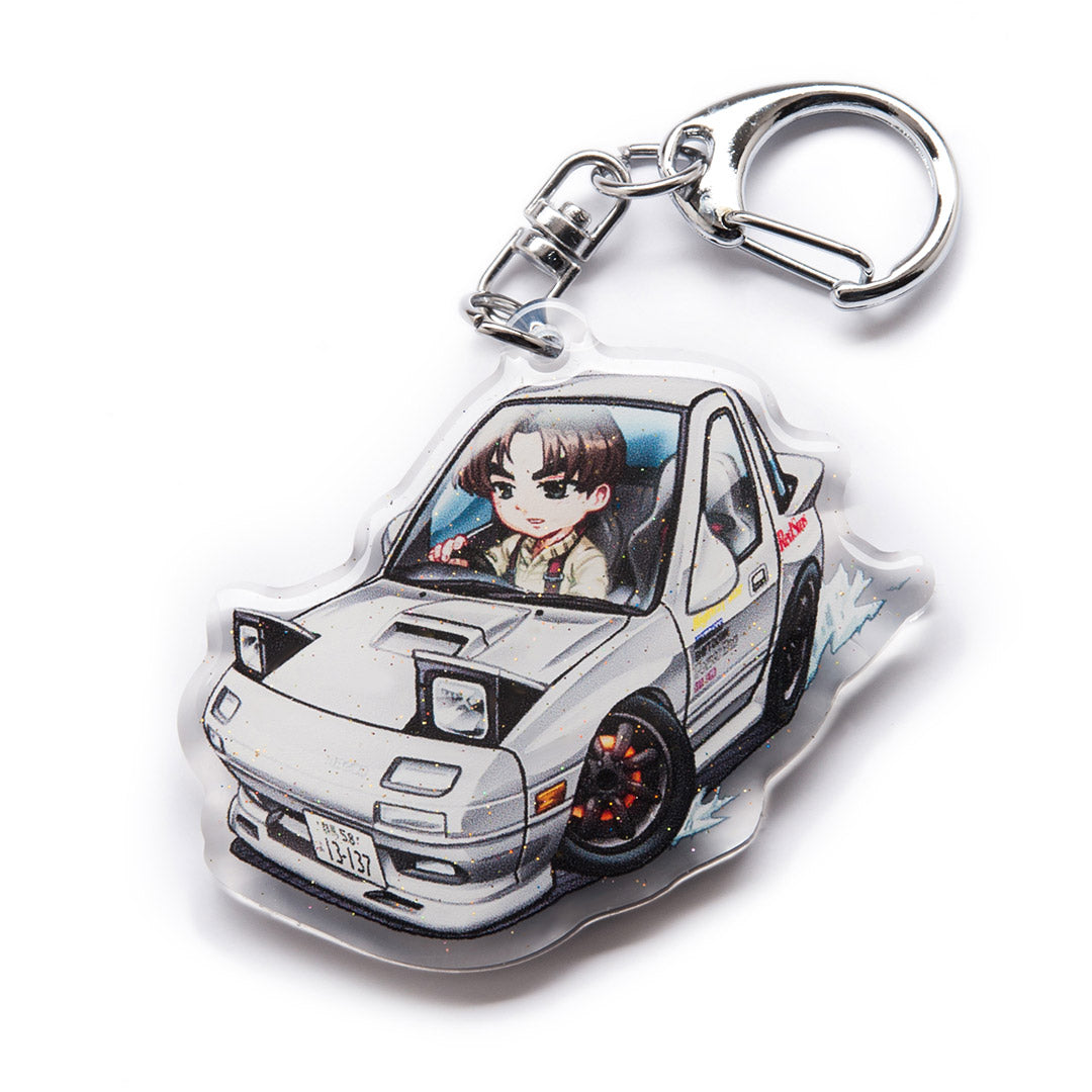 Ryosuke Takahashi FC3S RX-7 Character Drift 2nd Stage Acrylic Charm Keychain